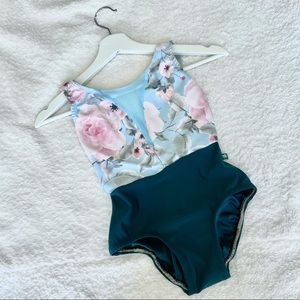 Luckyleo “Dart” leotard| size S | Rose Mesh